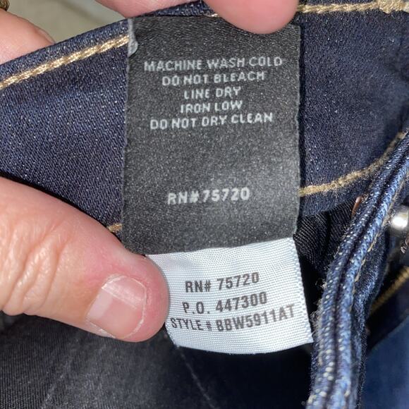 BKE Buckle Black Ankle Skinny Fit No. 53 Jeans Women’s 27 Distressed Blue Denim - Picture 14 of 14